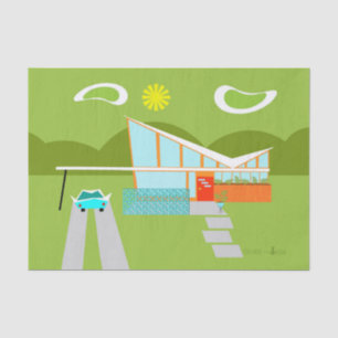 Retro Palm Springs-Haus-Seidenpapier Seidenpapier