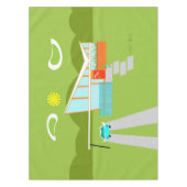 Retro Palm Springs-Haus-Tischdecke Tischdecke (Vorderseite)