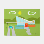 Retro Palm Springs-Haus-Tür-Matte Fußmatte (Vorderseite)