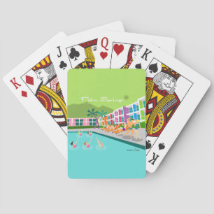 Retro Palm Springs Hotel Klassik Spielkarten