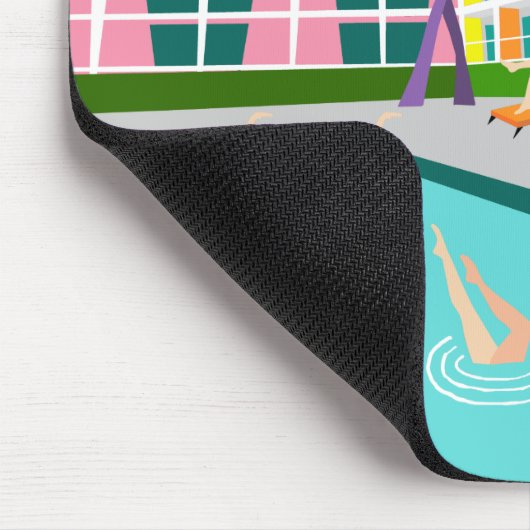 Retro Palm Springs Hotel Mousepad (Ecke)