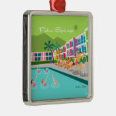 Retro Palm Springs Hotel Ornament Aus Metall (Rechts)