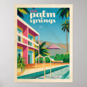 Retro Palm Springs Hotel Poster (Vorne)