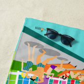 Retro Palm Springs Hotel Strandtuch (Beispiel)