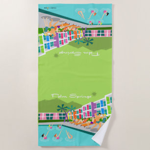 Retro-Palm-Springs-Hotel-Strandtuch Strandtuch