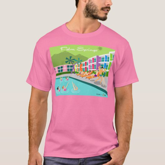 Retro Palm Springs Hotel T - Shirt (Vorderseite)