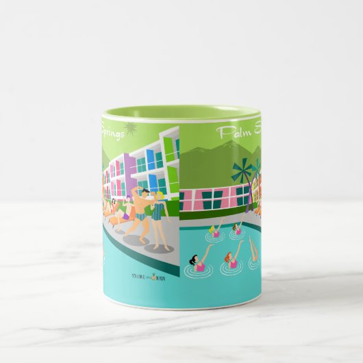 Retro Palm Springs Hotel Tasse (Mittel)