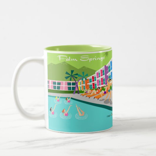 Retro Palm Springs Hotel Tasse (Links)