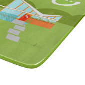 Retro Palm Springs House Glashütte Schneidebrett (Ecke)