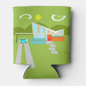 Retro Palm Springs House kann kühlen Dosenkühler (Vorderseite)