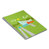 Retro Palm Springs House Notebook Notizblock (Rechte Seite)