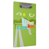 Retro Palm Springs House Zwischenablage Klemmbrett (Rechts)