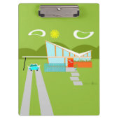 Retro Palm Springs House Zwischenablage Klemmbrett (Vorderseite)