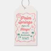 Retro Palm Springs Junggeselinnen-Abschied Geschenkanhänger (Vorderseite)