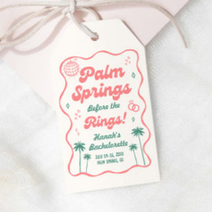 Retro Palm Springs Junggesellinnenabschied Geschenkanhänger