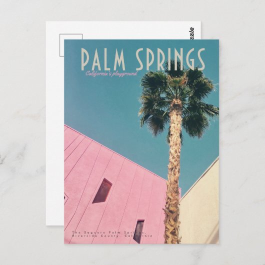 Retro Palm Springs Postkarte (Vorne/Hinten)