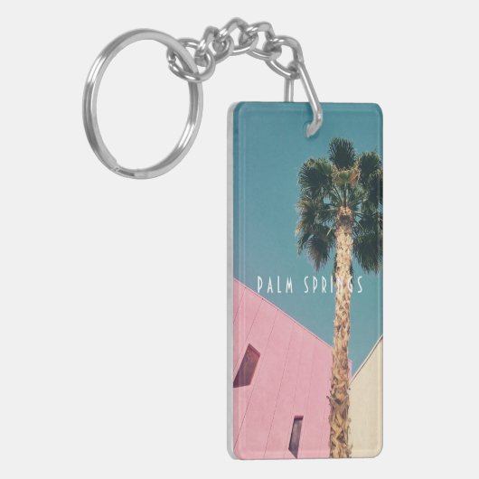 Retro Palm Springs Schlüsselanhänger (Vorderseite links)