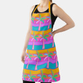 Retro Palm Springs Sonnenuntergang Farben Tropenpa Schürze (InSitu)