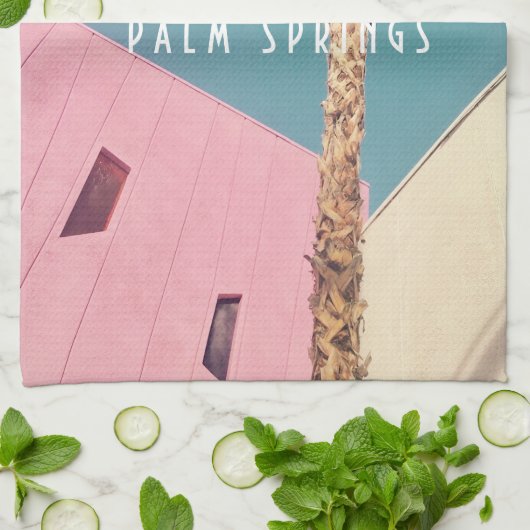 Retro Palm Springs Style Kitchen Towel Geschirrtuch (Gefaltet)