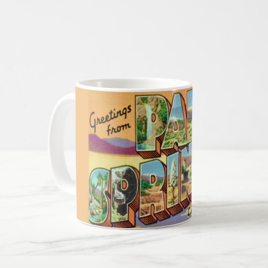 Retro Palm Springs Tasse (Vorderseite Links)