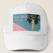 Retro Palm Springs Trucker Truckerkappe (Vorderseite)