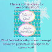 Retro Palm Springs Türkis Blue Tropical Palms Tasche