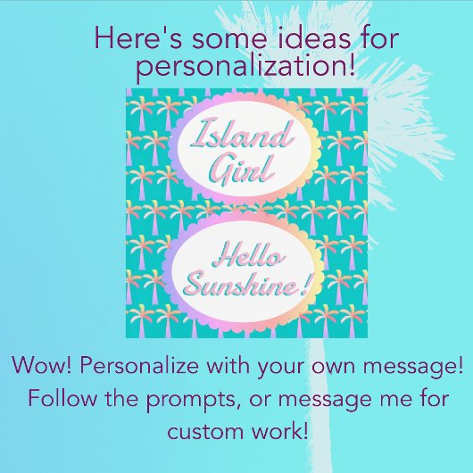 Retro Palm Springs Türkis Blue Tropical Palms Tasche