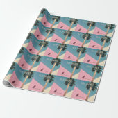 Retro Palm Springs Wrapping Paper Geschenkpapier (Ungerollt)