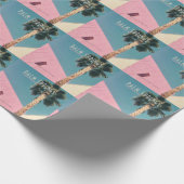 Retro Palm Springs Wrapping Paper Geschenkpapier (Ecke)