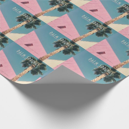 Retro Palm Springs Wrapping Paper Geschenkpapier (Ecke)