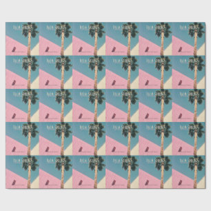 Retro Palm Springs Wrapping Paper Geschenkpapier