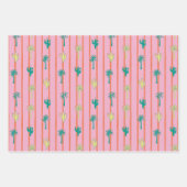 Retro Palm Springs Wrapping Paper Set 2 Geschenkpapier Set (Vorderseite 2)