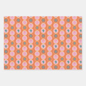 Retro Palm Springs Wrapping Paper Set 2 Geschenkpapier Set (Vorderseite)