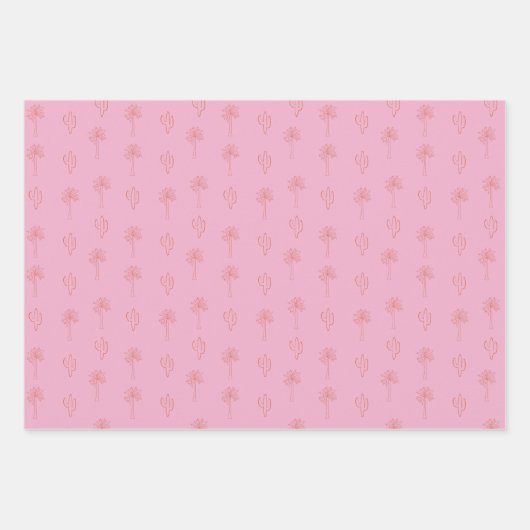 Retro Palm Springs Wrapping Paper Set 5 Geschenkpapier Set (Vorderseite 3)