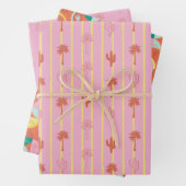 Retro Palm Springs Wrapping Paper Set 5 Geschenkpapier Set (Beispiel)