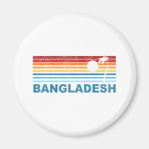 Retro Palm Tree Bangladesh Magnet