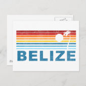 Retro Palm Tree Belize Postkarte (Vorne/Hinten)