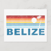 Retro Palm Tree Belize Postkarte (Vorderseite)