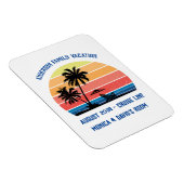 Retro Palm Tree Sunset Cruise Family Urlaub Magnet (Rechte Seite)