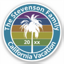 Retro Palm Tree Tropical Family Vacation Custom