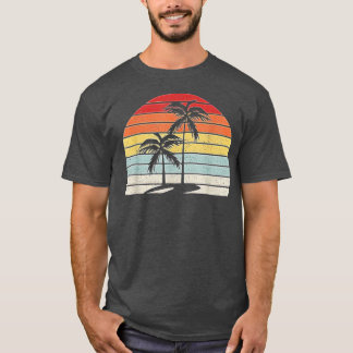 Retro Palm Tree Vintag Tropical Beach Summer T-Shirt