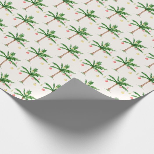 Retro Palm Tree Weihnachten im Juli Sommer Party Geschenkpapier (Ecke)