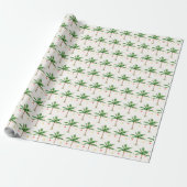 Retro Palm Tree Weihnachten im Juli Sommer Party Geschenkpapier (Ungerollt)