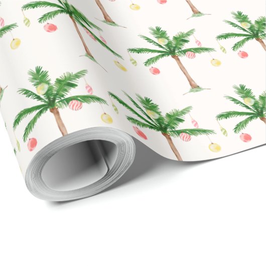 Retro Palm Tree Weihnachten im Juli Sommer Party Geschenkpapier (Rolleneckpunkt)