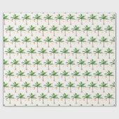 Retro Palm Tree Weihnachten im Juli Sommer Party Geschenkpapier (Flach)