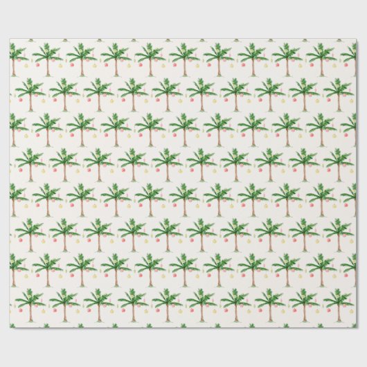 Retro Palm Tree Weihnachten im Juli Sommer Party Geschenkpapier (Flach)