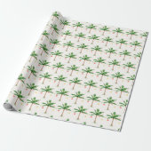 Retro Palm Tree Weihnachten im Juli Sommer Party Geschenkpapier (Ungerollt)