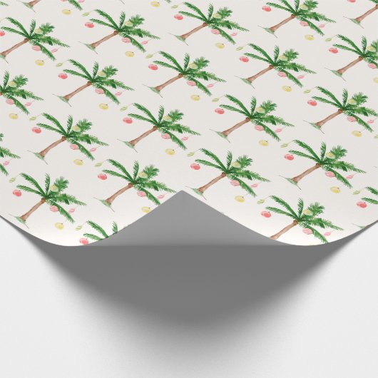 Retro Palm Tree Weihnachten im Juli Sommer Party Geschenkpapier (Ecke)
