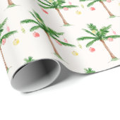 Retro Palm Tree Weihnachten im Juli Sommer Party Geschenkpapier (Rolleneckpunkt)