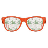 Retro Palm Tree Weihnachten im Juli Sommer Party Partybrille (Vorderseite)